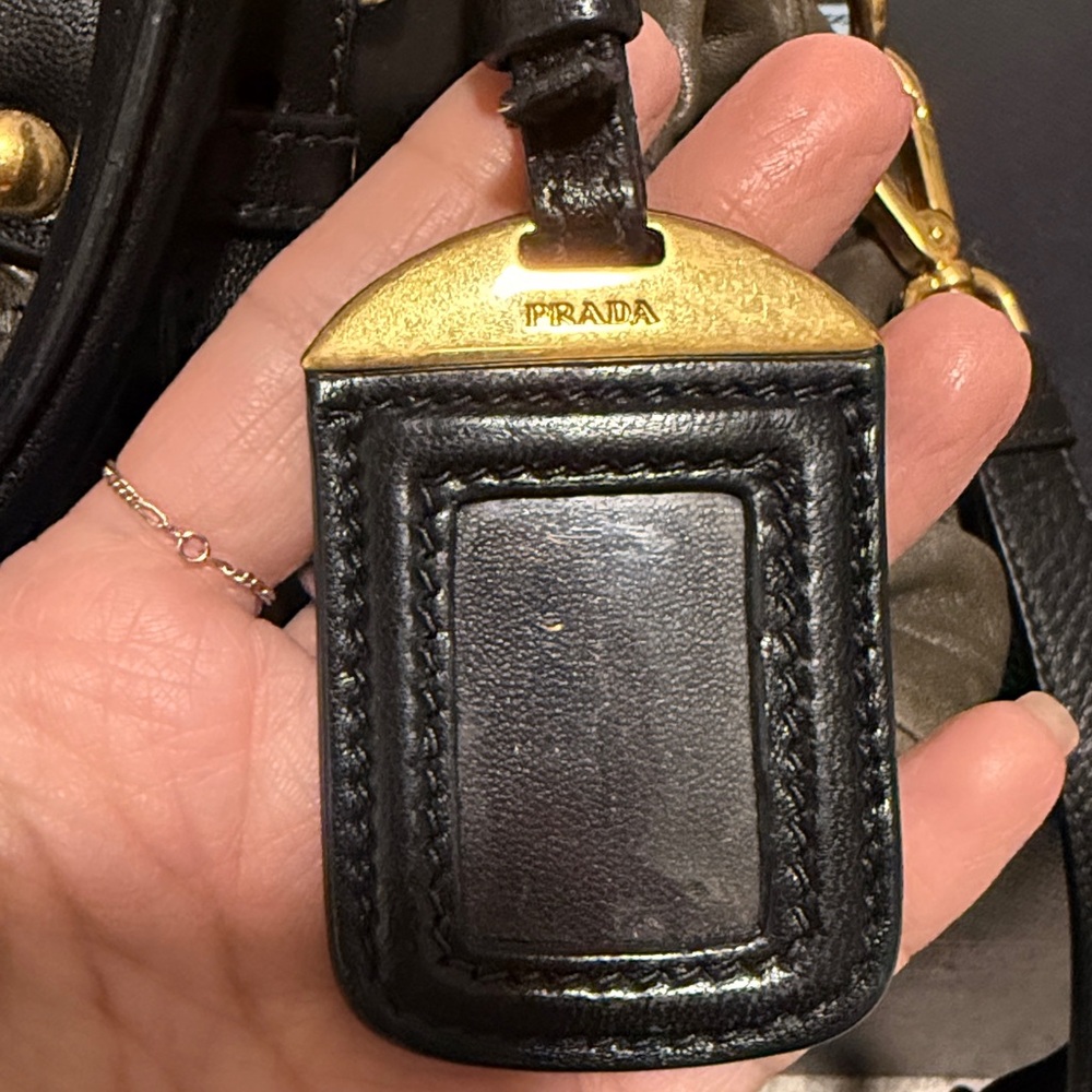 Prada Gray Leather Tote Bag - Picture 7 of 9